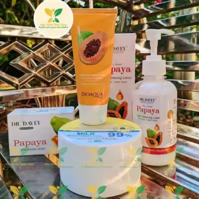 Special Papaya Lotion+Soap+Milk Soothin Gel+Facewash Combo Set 4 in 1